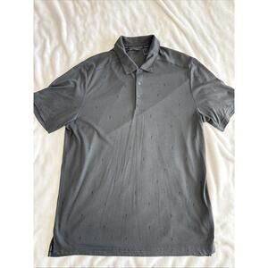 Adidas Golf Adicross Polo Shirt Men's L Large Gray Drive Print Performance